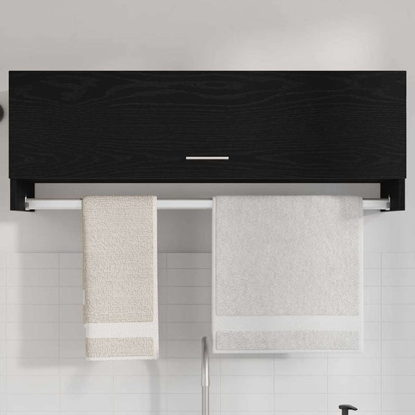 Kleiderschrank Schwarz Eichenoptik 100 cm