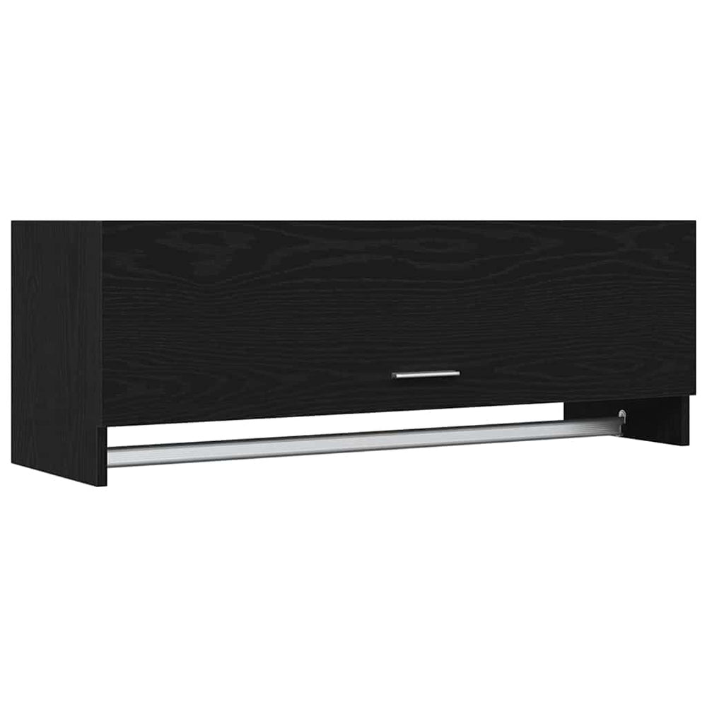 Kleiderschrank Schwarz Eichenoptik 100 cm