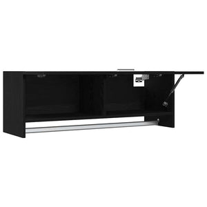 Kleiderschrank Schwarz Eichenoptik 100 cm