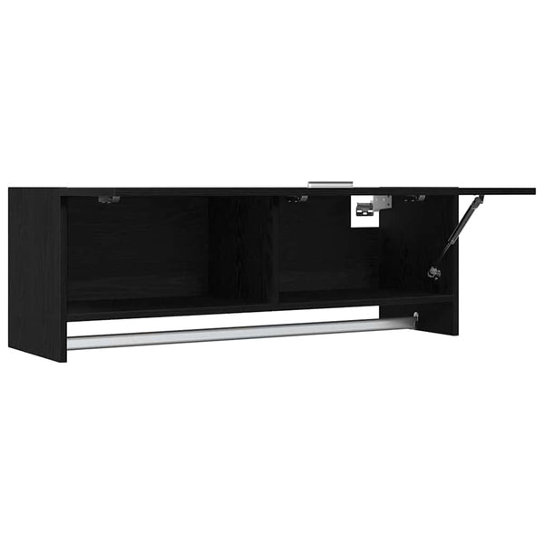 Kleiderschrank Schwarz Eichenoptik 100 cm