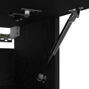Schwarzer Kleiderschrank Eichenoptik 70 cm