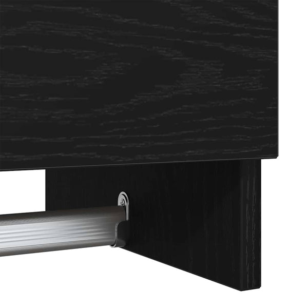 Schwarzer Kleiderschrank Eichenoptik 70 cm