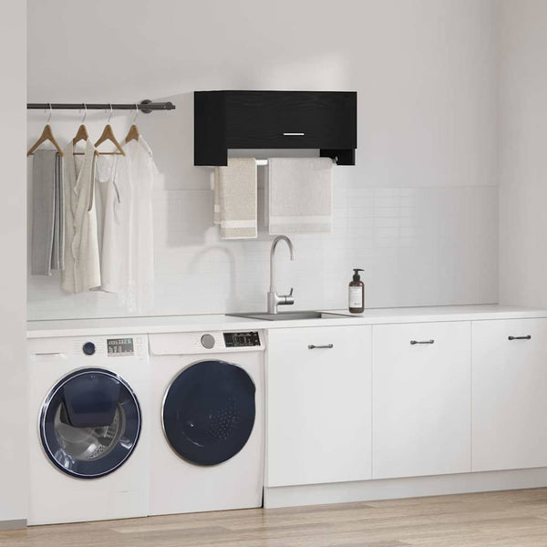 Schwarzer Kleiderschrank Eichenoptik 70 cm
