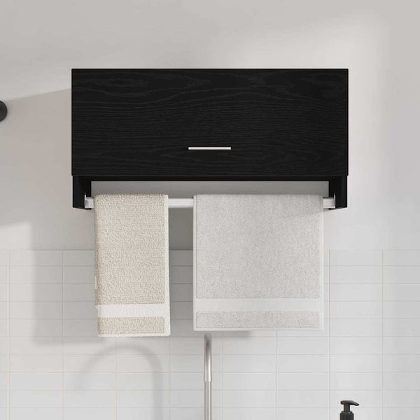 Schwarzer Kleiderschrank Eichenoptik 70 cm
