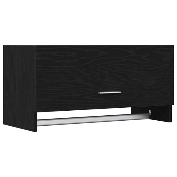 Schwarzer Kleiderschrank Eichenoptik 70 cm