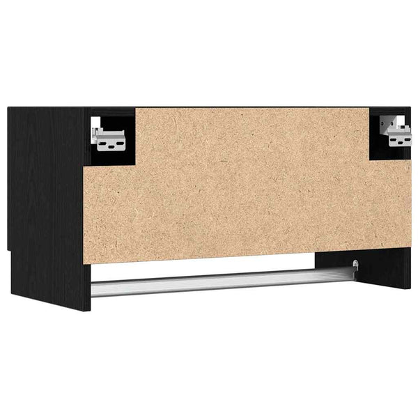 Schwarzer Kleiderschrank Eichenoptik 70 cm