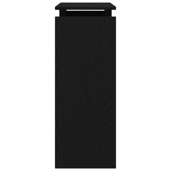 Schwarzer Konsolentisch Eichenoptik 80cm