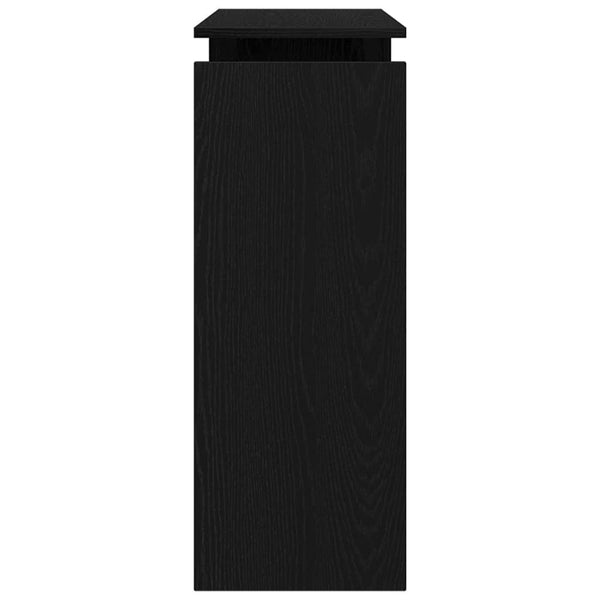 Schwarzer Konsolentisch Eichenoptik 80cm