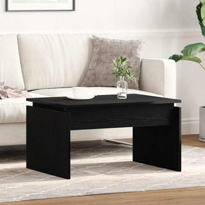 Schwarzer Couchtisch Eichenoptik 68x50 cm