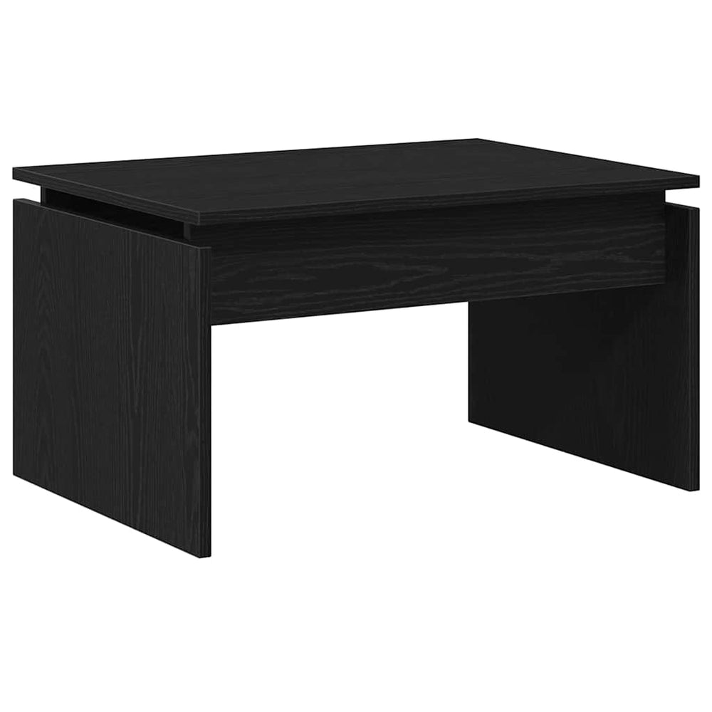 Schwarzer Couchtisch Eichenoptik 68x50 cm