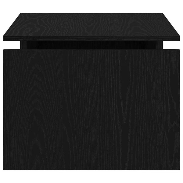 Schwarzer Couchtisch Eichenoptik 68x50 cm