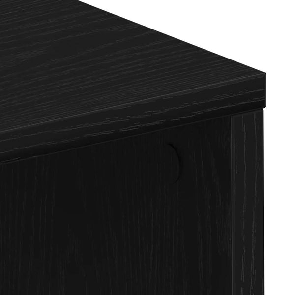 Schreibtisch mit Regal, Schwarz Eiche