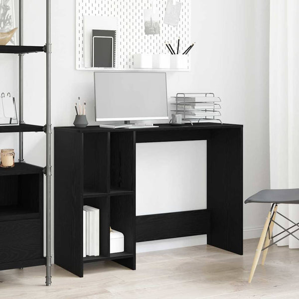 Schreibtisch mit Regal, Schwarz Eiche