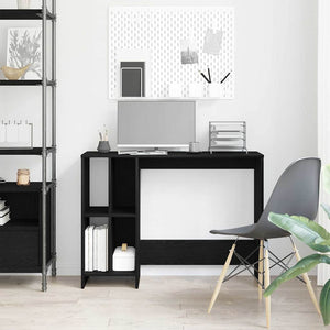 Schreibtisch mit Regal, Schwarz Eiche