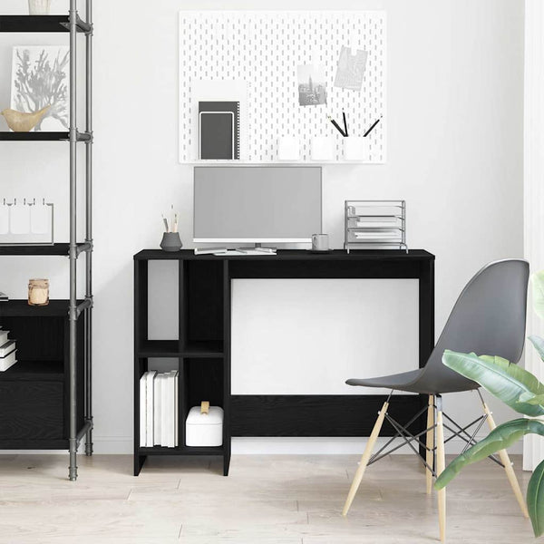 Schreibtisch mit Regal, Schwarz Eiche