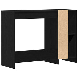 Schreibtisch mit Regal, Schwarz Eiche