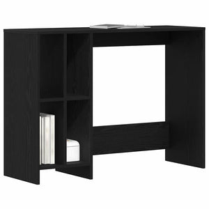 Schreibtisch mit Regal, Schwarz Eiche