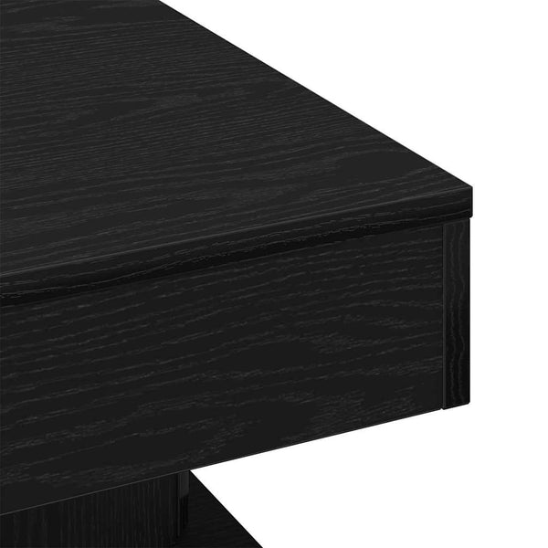 Schwarzer Couchtisch Eichenoptik 57x57 cm