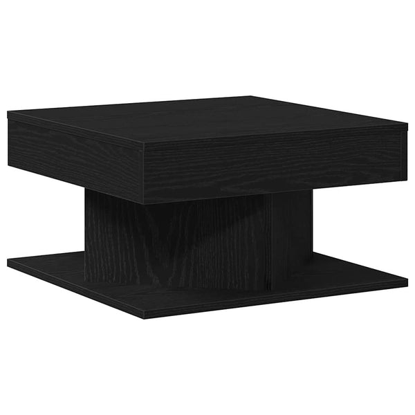 Schwarzer Couchtisch Eichenoptik 57x57 cm