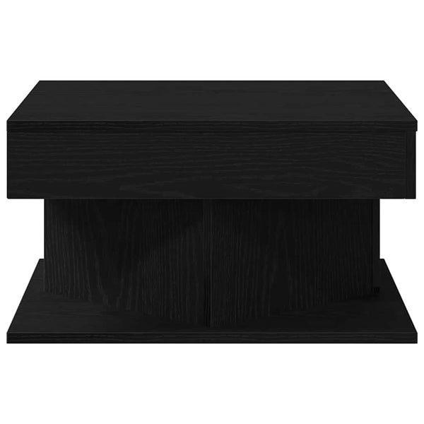 Schwarzer Couchtisch Eichenoptik 57x57 cm