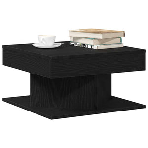 Schwarzer Couchtisch Eichenoptik 57x57 cm