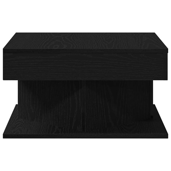 Schwarzer Couchtisch Eichenoptik 57x57 cm