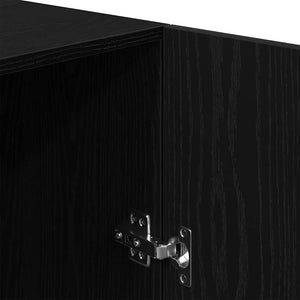 Waschmaschinenschrank Schwarz Eichenoptik