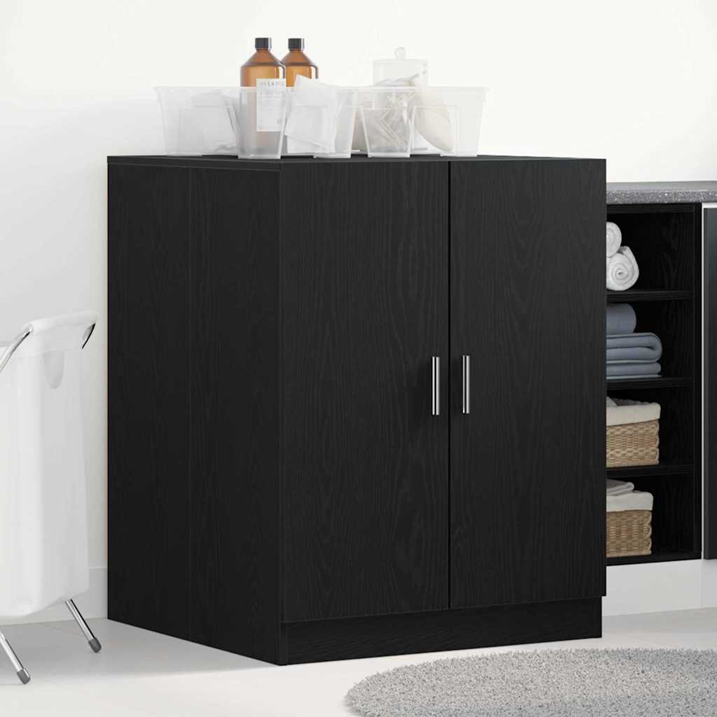Waschmaschinenschrank Schwarz Eichenoptik