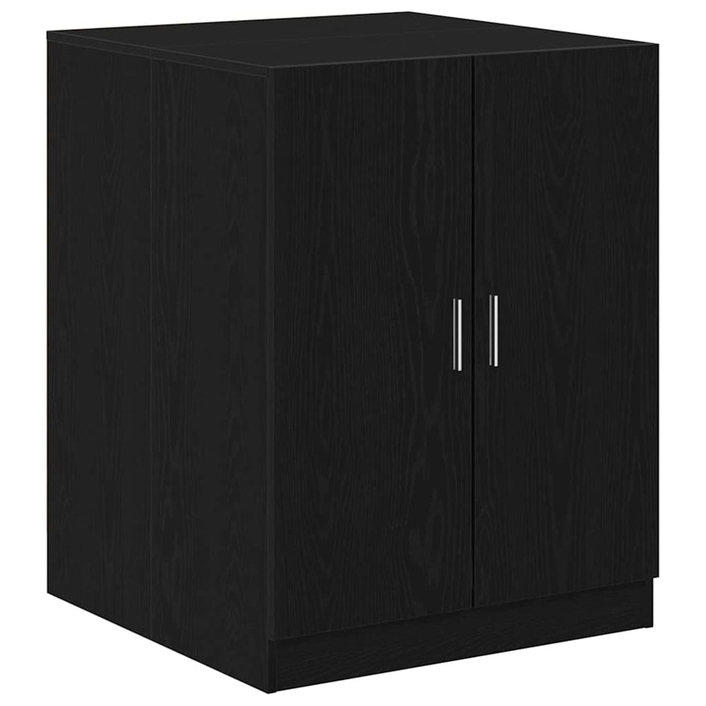 Waschmaschinenschrank Schwarz Eichenoptik