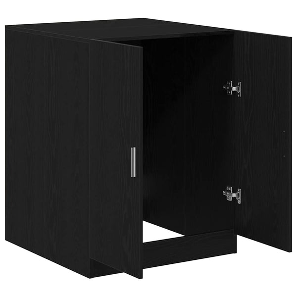 Waschmaschinenschrank Schwarz Eichenoptik