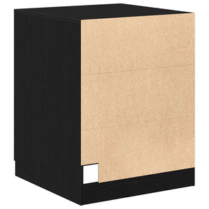 Waschmaschinenschrank Schwarz Eichenoptik