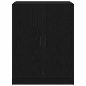 Waschmaschinenschrank Schwarz Eichenoptik