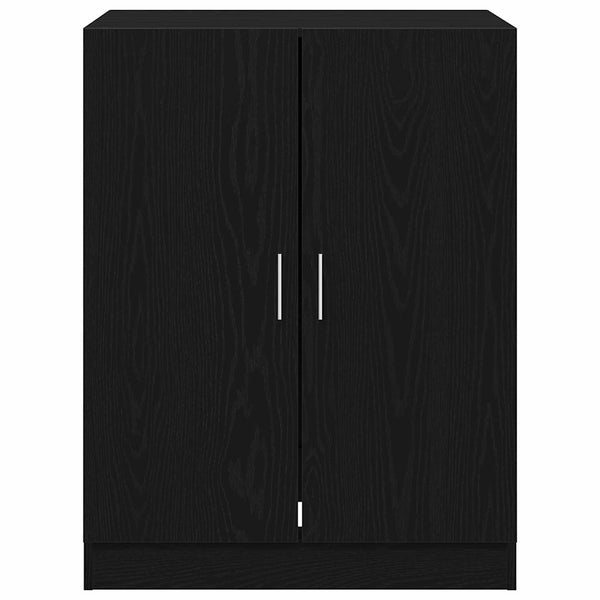 Waschmaschinenschrank Schwarz Eichenoptik