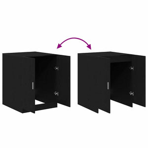 Waschmaschinenschrank Schwarz Eichenoptik