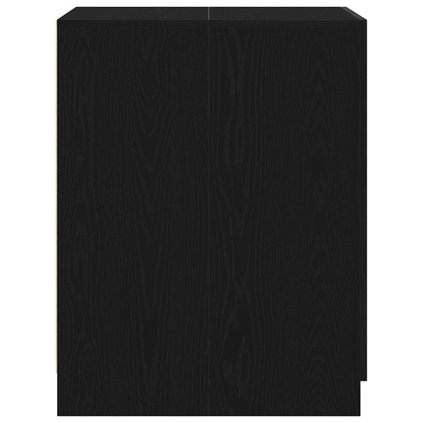 Waschmaschinenschrank Schwarz Eichenoptik
