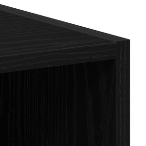 Waschmaschinenschrank Schwarz Eiche 64x24x190cm