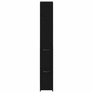 Badezimmerschrank Schwarz Eiche 25x25x170cm