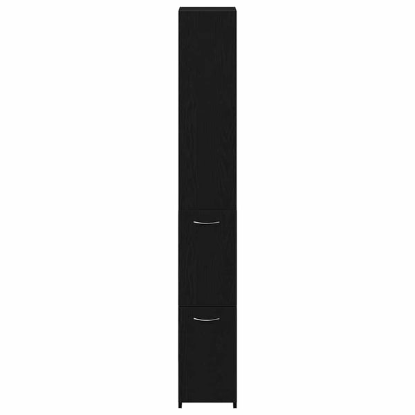 Badezimmerschrank Schwarz Eiche 25x25x170cm