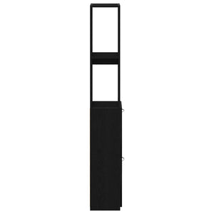 Badezimmerschrank Schwarz Eiche 25x25x170cm