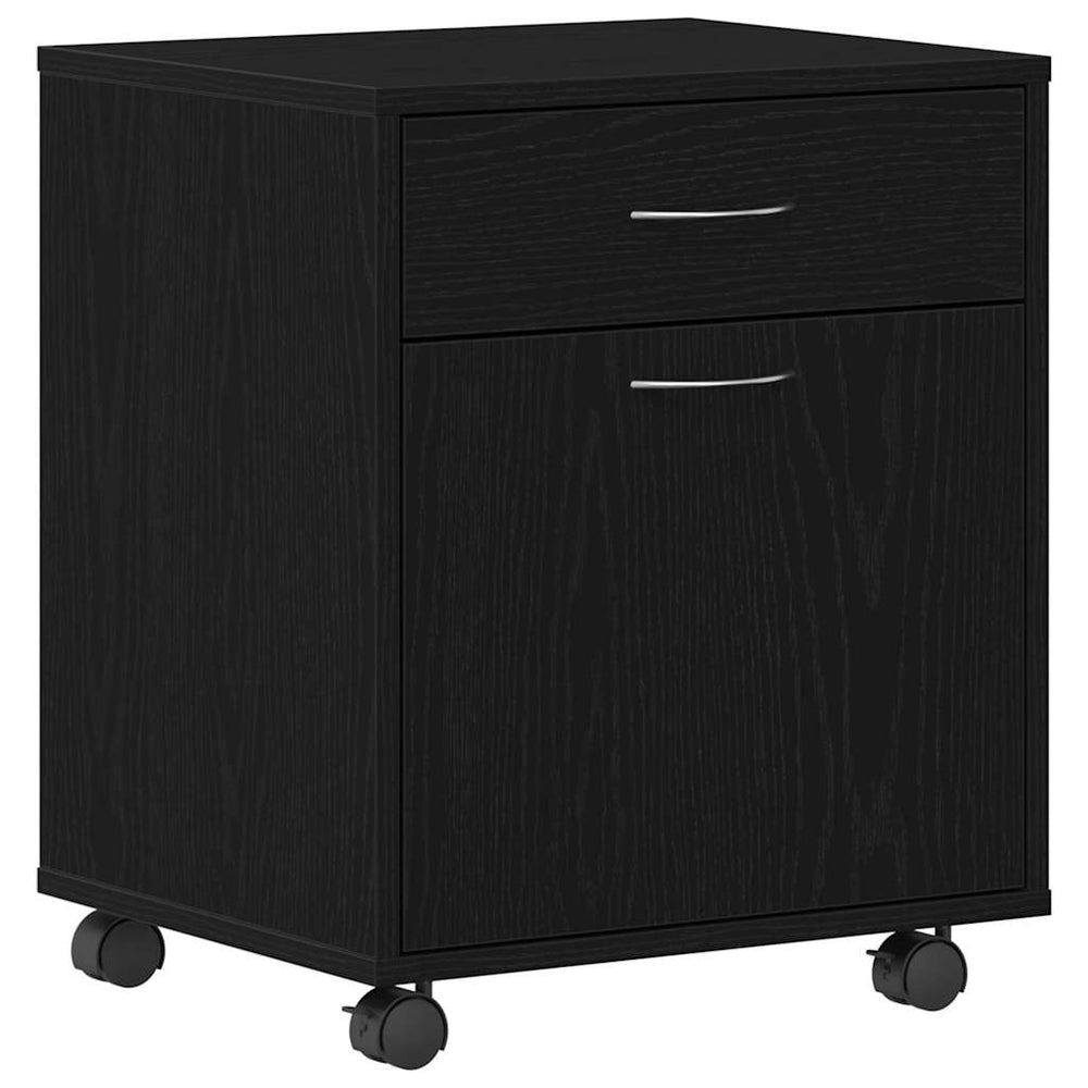 Rollschrank Schwarz Eichenoptik 45x38x54cm
