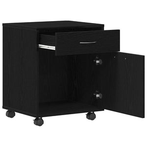 Rollschrank Schwarz Eichenoptik 45x38x54cm