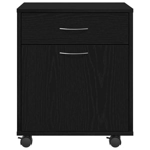 Rollschrank Schwarz Eichenoptik 45x38x54cm