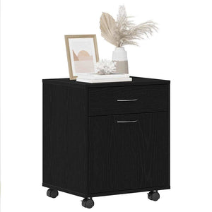 Rollschrank Schwarz Eichenoptik 45x38x54cm