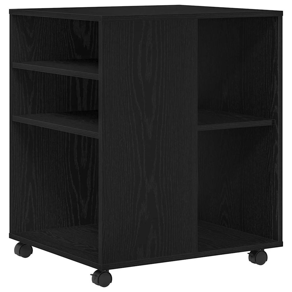 vidaXL Armoire de rangement noire aspect chêne 60 x 53 x 72,5 cm