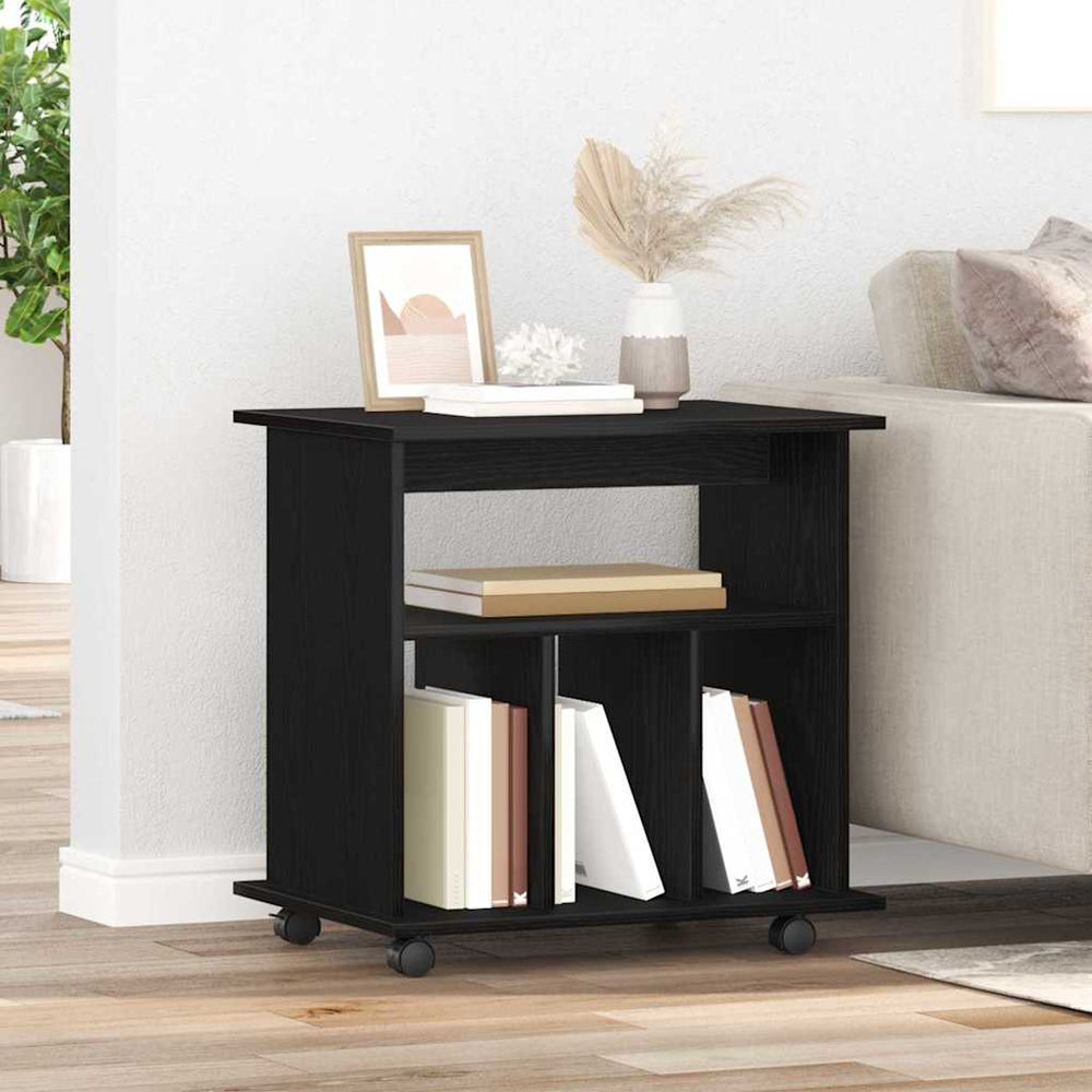 Rollschrank Schwarz Eichenoptik 60x45x55cm
