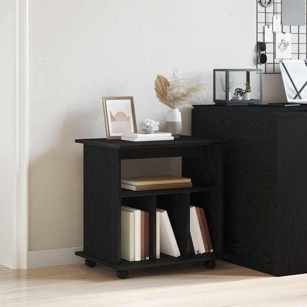 Rollschrank Schwarz Eichenoptik 60x45x55cm