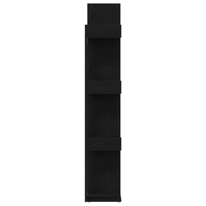 Schwarzes Bücherregal Eichen-Optik, 140 cm hoch
