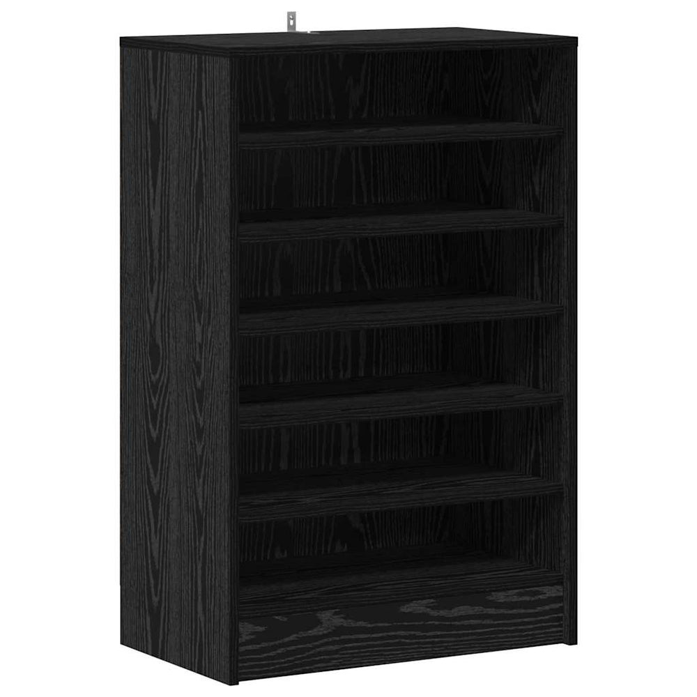Schuhschrank Schwarz Eichen-Optik