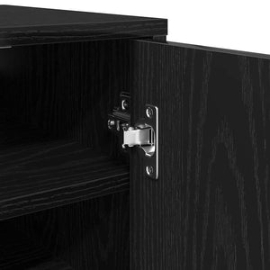 Schuhschrank Schwarz Eichen-Optik
