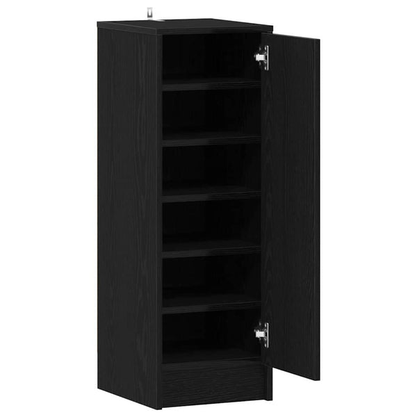 Schuhschrank Schwarz Eichen-Optik